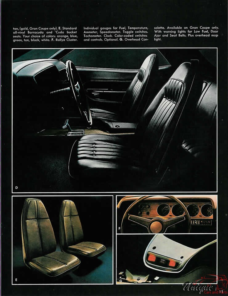 1971 Plymouth Barracuda Brochure Page 1
